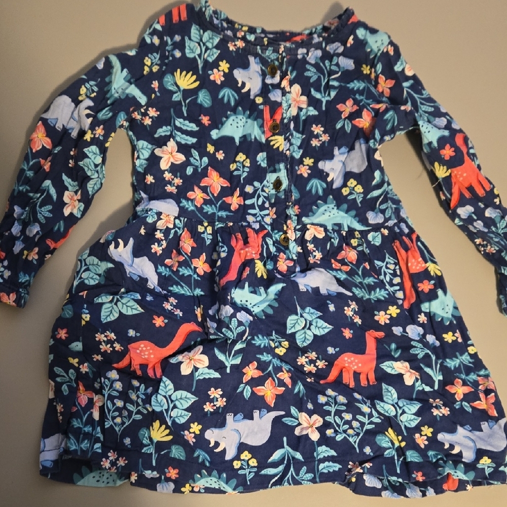 Carter's Navy Dinosaur and Floral Dress
